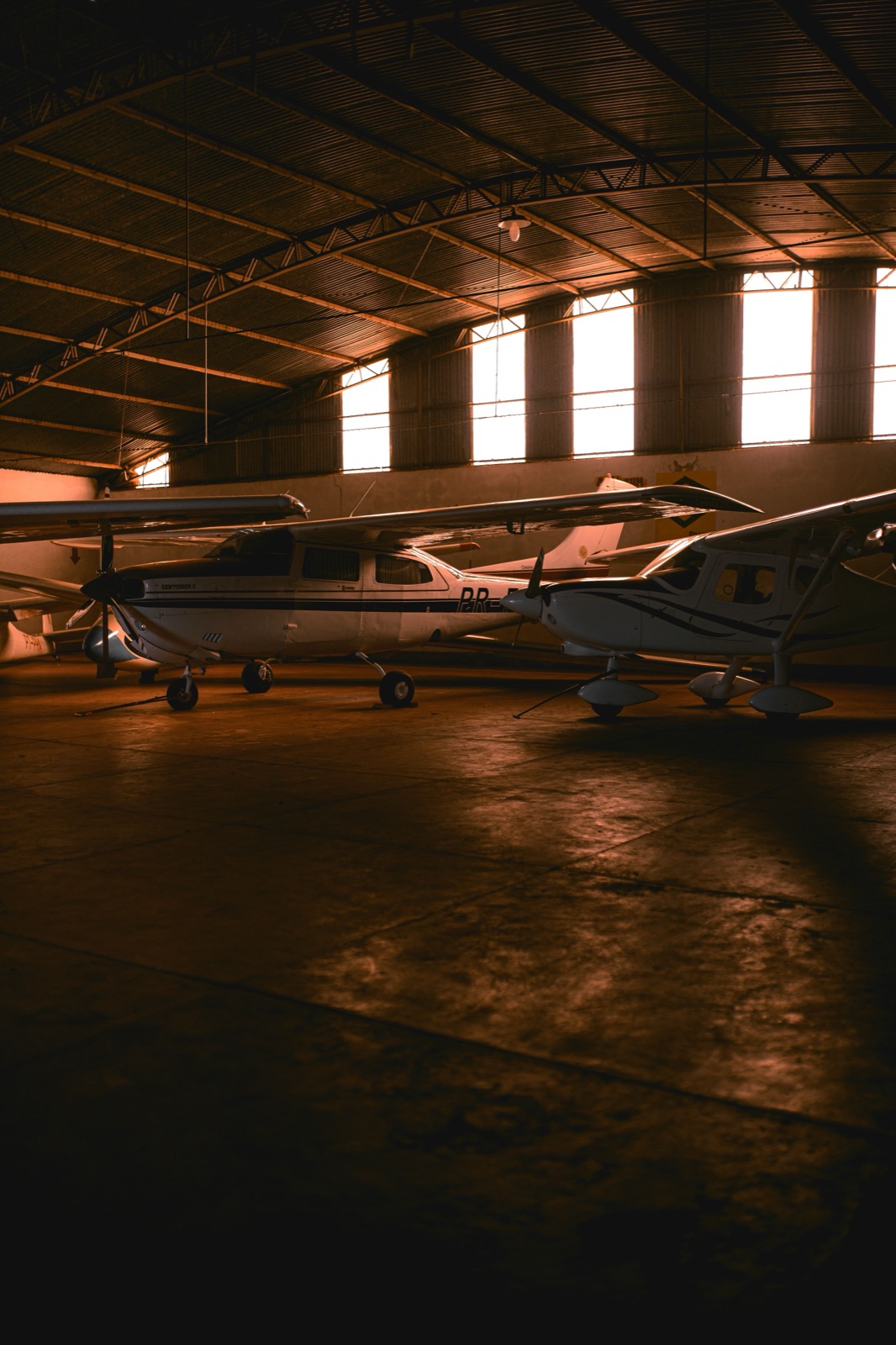Aircraft in the hangar